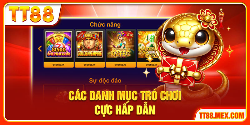 Các danh mục trò chơi cực hấp dẫn 